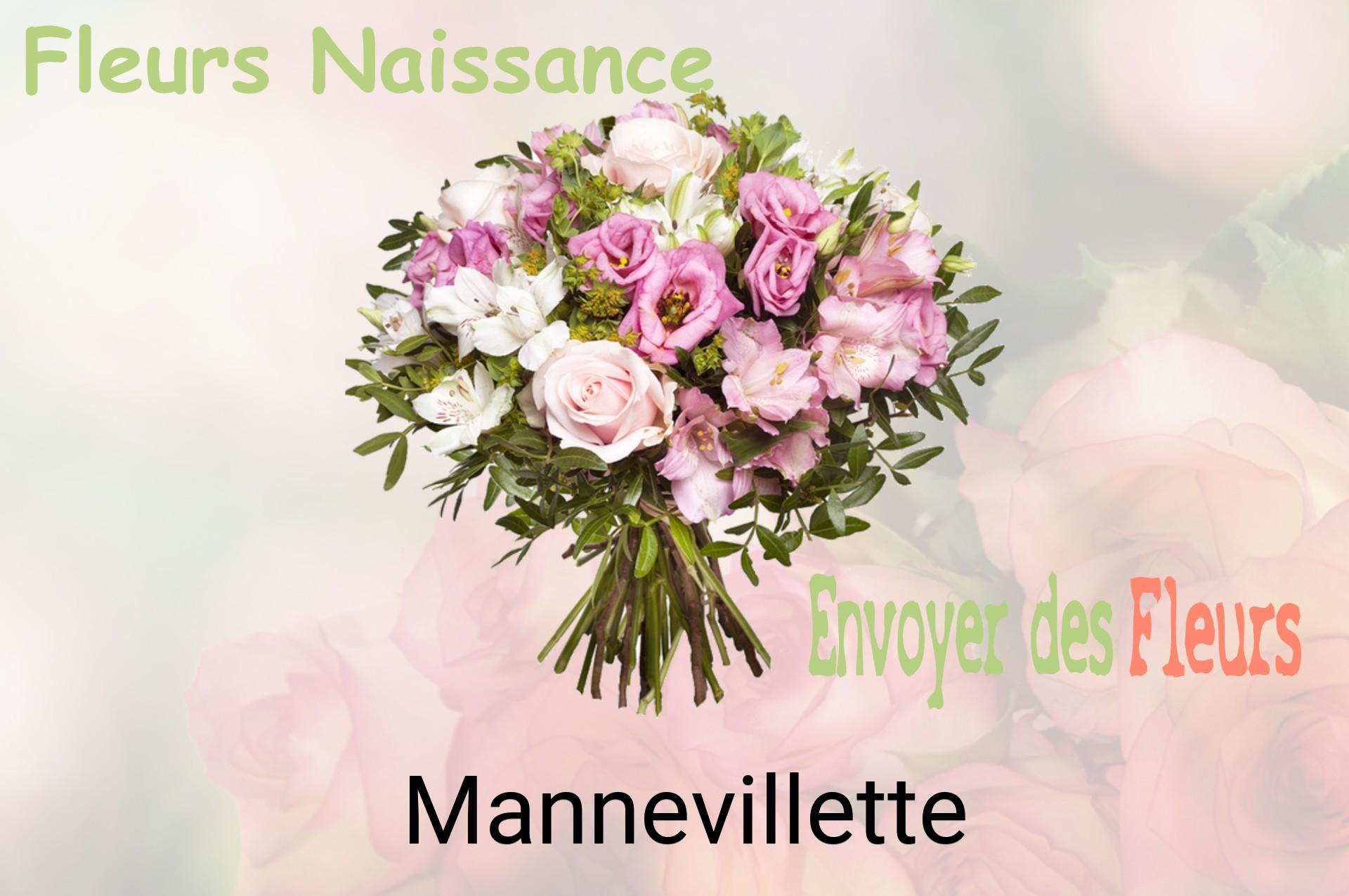 Bouquet de fleurs de naissance livré à Mannevillette