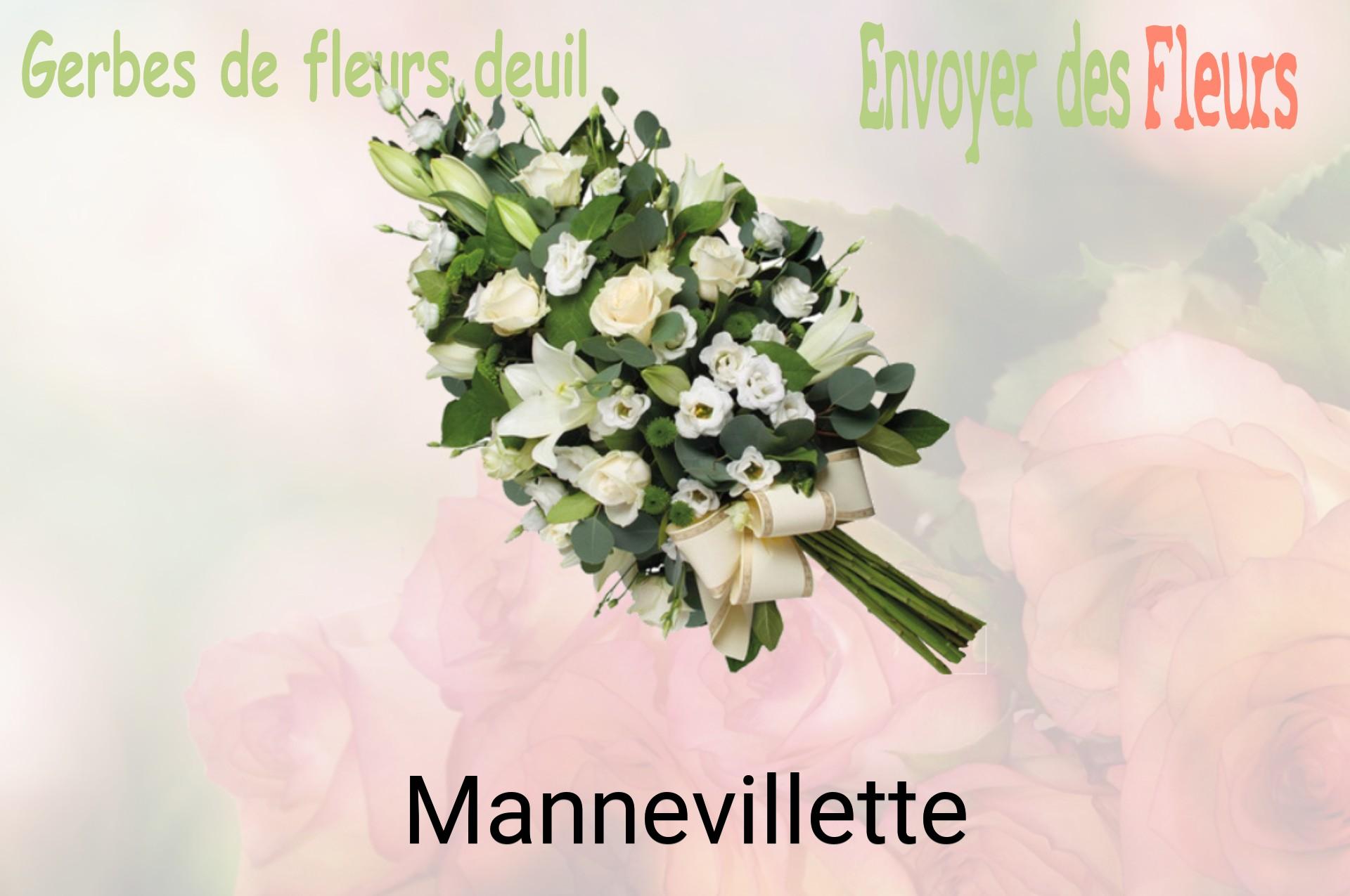 Gerbe de fleurs de deuil livrée à Mannevillette